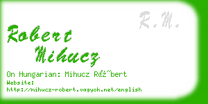 robert mihucz business card